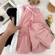Sweet and versatile lace-up bow high waist slim fungus ruffled skirt anti-exposure short skirt cake skirt women