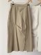 New summer style, Hong Kong style asymmetrical mid-high waist mid-skirt hip skirt skirt slit 0.27KG