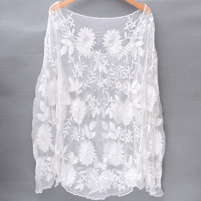 Recene Recene long -sleeved sunscreen long -sleeved shade collar lattice in ...