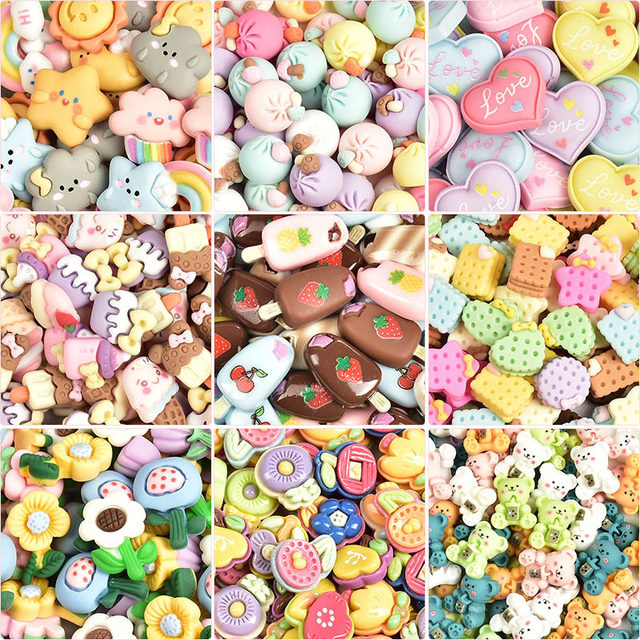 Resin accessories, blessing bag, self -made creamy glue mobile phone case DIY material bag handmade hair clip accessories patch
