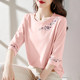 Pure cotton 70-quarter sleeve T-shirt women's top 2025 new summer hot high-end women's white mid-sleeved T-shirt