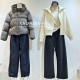 Korean wool knitted cardigan sweater jacket for women in autumn and winter loose thick large lapel double zipper short top