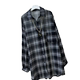 Starry Sky Flash Plaid Sunscreen 0085# Summer Long Sleeve Loose Air Conditioning Shirt Casual Mid-Length Plaid Shirt Top