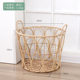 Imitation rattan handmade waterproof round rattan basket handle movable dirty clothes basket storage basket natural style storage basket
