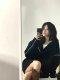 Sweater jacket for women in spring, autumn and winter new lazy style large size fat MM outer wear design V-neck knitted cardigan top
