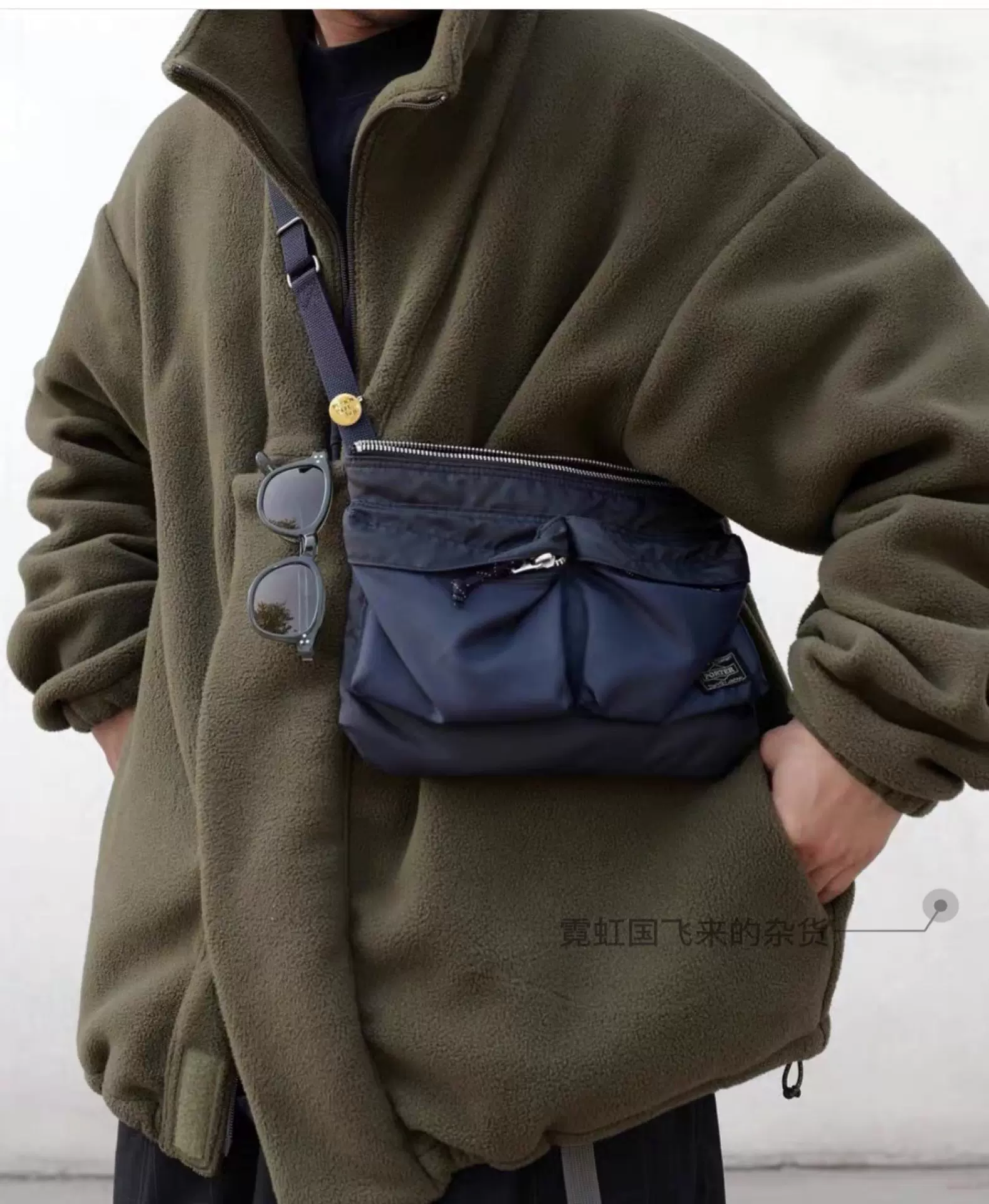 PORTER FORCE SHOULDER BAG限定日产吉田斜挎包通勤包单肩包-Taobao