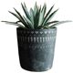 
Juhan retro black pottery cement flower pot African element decorative ceramic breathable flower pot soil culture high-end European gardening