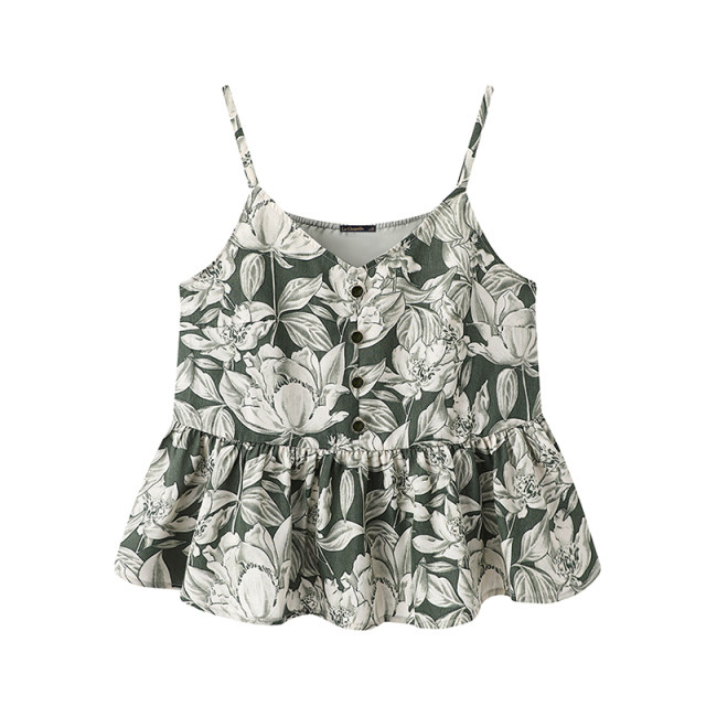 La Chapelle/La Chapelle V-neck suspender spring and summer new layered inner top for women
