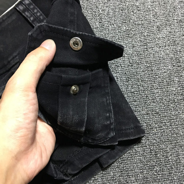 European station spring and autumn new skirt pants wild denim mini skirts to prevent light pleated skirts thin women's pants skirt
