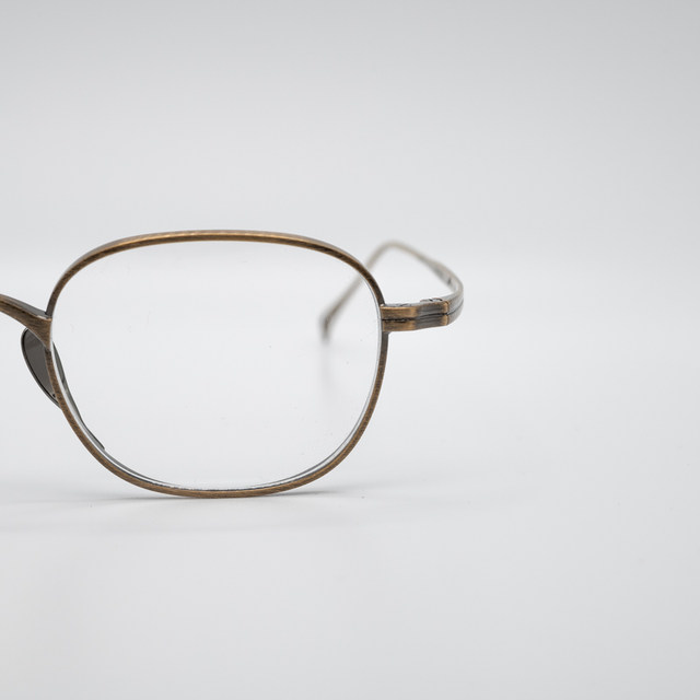 Stubborn glasses Japanese handmade KAME MANNEN thousand-year-old turtle KMN114 retro metal square frame height