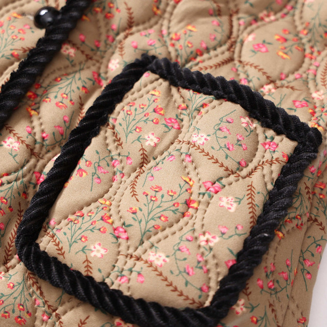 Middle-aged and elderly women's velvet thickened cotton vest mid-sleeve large size loose waistcoat warm mother's cotton jacket temperament winter