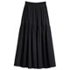 Pocket high waist A-line skirt mid-length spring and summer skirt for women 2025 new hot fashion high-end slim skirt

