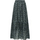 COCOBELLA temperament flowing printed large pleated floral skirt A-line long skirt HS117