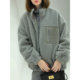 COCOBELLA fashionable stand collar grain velvet casual short coat warm plush jacket SC33