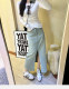 2025 retro green washing old denim skirt summer new high-waisted hip straight slit long skirt
