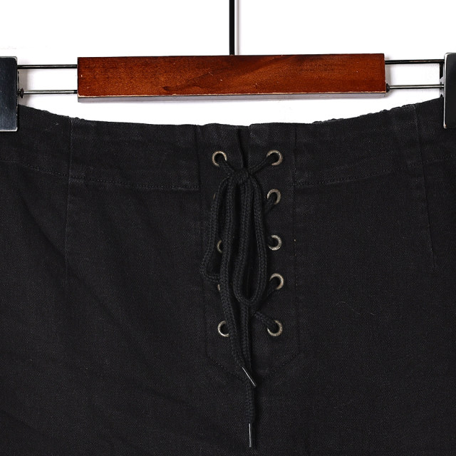 Strap skirt for summer new Korean version of fashionable high-waisted slim A-line skirt fashionable versatile solid color zipper skirt
