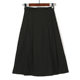 Solid color slim temperament high waist A-line long skirt for girls pleated skirts for spring clothes new parent-child skirt casual skirts
