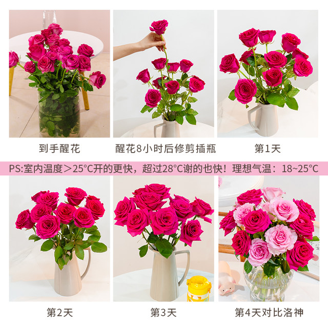 Flowers mixed and match bouquets of flowers Yunnan base straight roses water-grown fresh cut flowers arrangement lily home roses