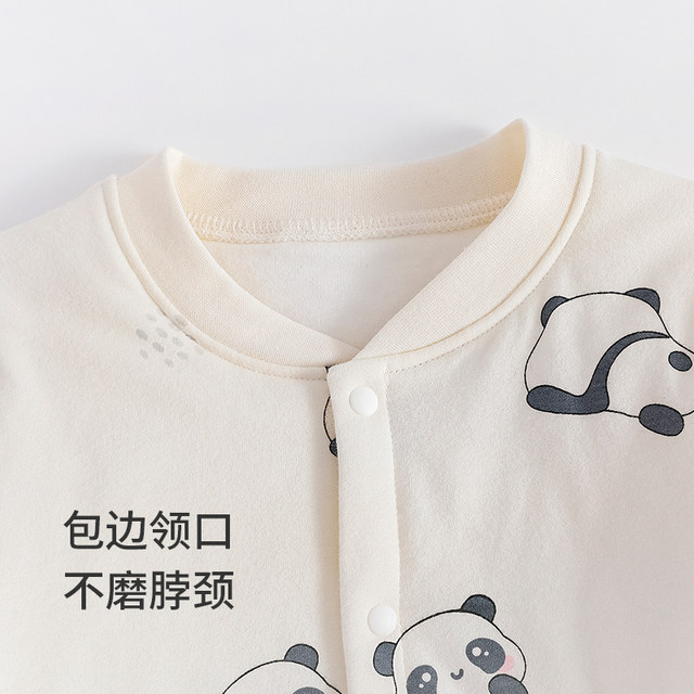 Baby suit autumn and winter quilted warm clothes baby pure cotton home underwear children's autumn clothes autumn trousers thin cotton autumn clothes