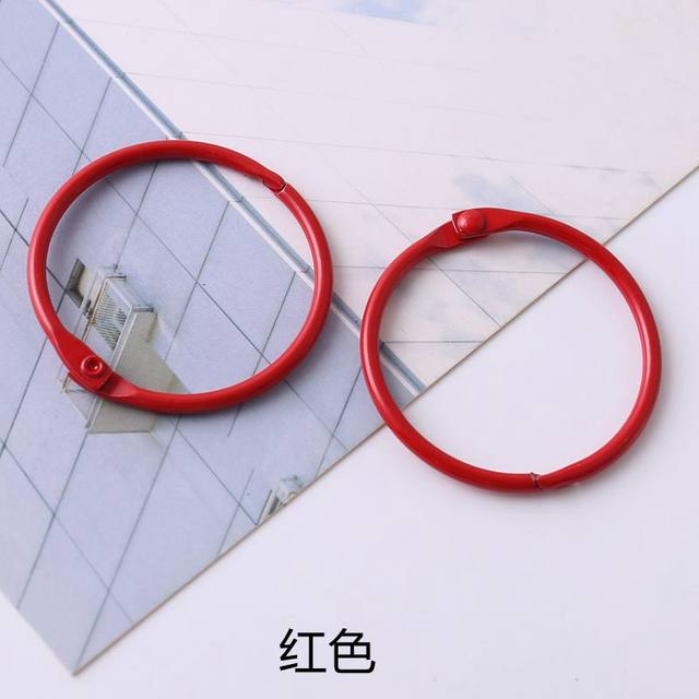diy keychain car hanging connection ring 45mm open ring metal painted color flat ring bell pendant accessories