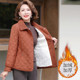 8737 Mom's small lapel plus velvet small cotton-padded coat for autumn and winter, temperament, lightweight and thickened quilted jacket, middle-aged women's cotton-padded jacket