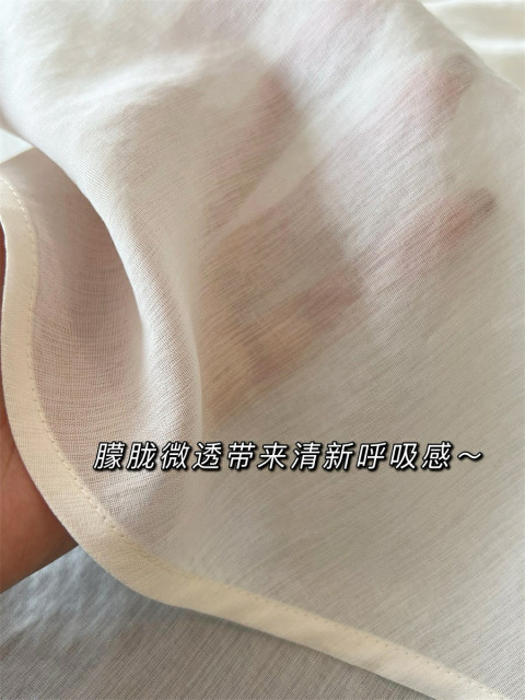 2025 spring and summer new product stand collar French long-sleeved temperament elegant and versatile single-breasted pure white flared sleeve shirt
