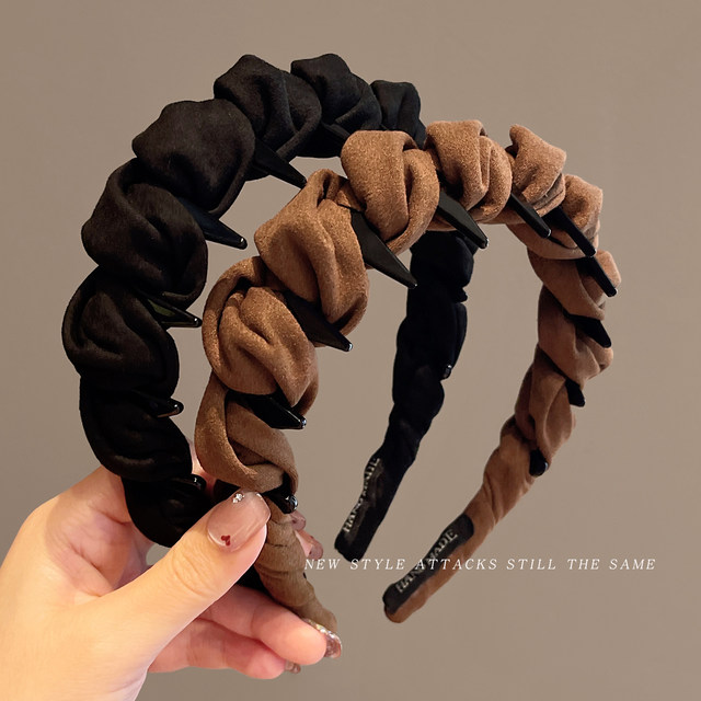 High cranium headband for women, autumn and winter 2025 new style, daily wear, special headband for face wash, pressed hairpin, hair bundle headgear
