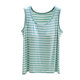 Modal chest pad striped vest for women's summer thin inner sleeveless base shirt large size loose bra top
