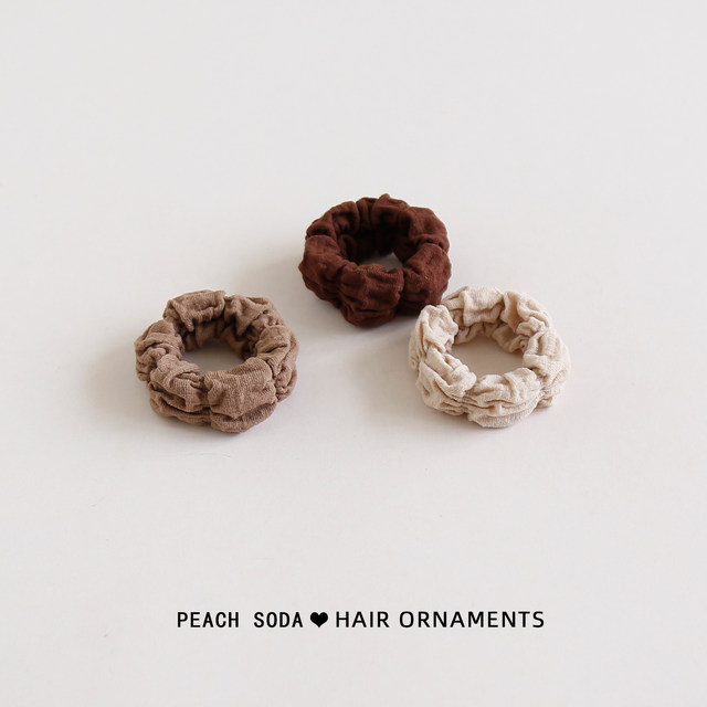 
Milk coffee style ~ high ponytail ball hair circle thick hair rope high elasticity and durable rubber band leather cover women's headband headwear