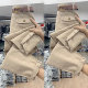 New high-waist khaki denim harem pants for spring 2025, women's loose age-reducing retro slimming nine-point pants trendy
