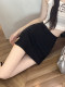 Black yoga skirt and skirt pants for women in summer large size high waist side slit A-line slim hip-pack skirt sports skirt