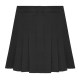 Micro -fat big size black pleated skirt female summer versatile high waist, thin waist, cover belly, suits A -line hip hip skirt