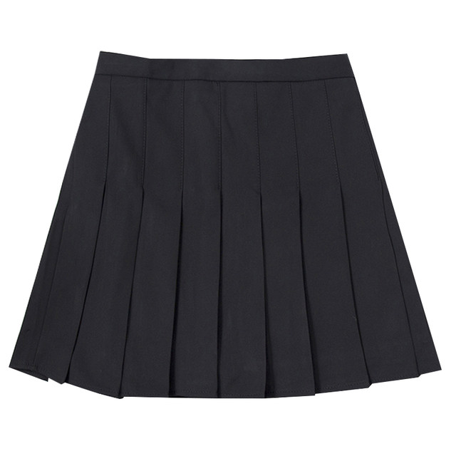 Bargaining large size pleated skirt A -line skirt female 200jin [Jin is equal to 0.5 kg] Fat mm anti -walking light high waist high -waisted suits cover belly short skirt
