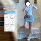 Gray sweat skirt casual skirt women's summer high waist small big size cover hips and make them look slim and A-line hip-pack short skirt