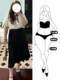 Black fishtail skirt for women in summer, slightly fat, large size, high-end look, slim, high waist, small temperament, hip-covered long skirt
