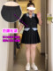 Bargaining large size pleated skirt A -line skirt female 200jin [Jin is equal to 0.5 kg] Fat mm anti -walking light high waist high -waisted suits cover belly short skirt
