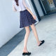 Polka dot short skirt for women in summer high waist strap zipper anti-exposure small retro hip cover chiffon a-line skirt
