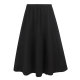 Black skirt female summer mid -length high -waisted high -waisted French retro obtrus oblivion, thin versatile loose A -line long skirt
