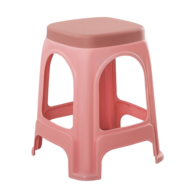 Plastic stool for home living room thickened adult economical dining table stool cooked rubber chair manufacturer high stool simple and creative