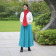 Customized autumn and winter new thickened ramie half-body long skirt literary large size large hem skirt high waist commuter pleated A-skirt