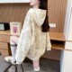 Design sense cartoon age-reducing hooded sweatshirt for women with autumn and winter plus velvet thickened loose large size junior high school students top