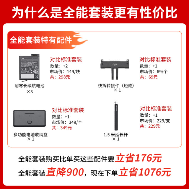 DJI Action4 action camera HD 4k video outdoor riding and skiing vlog