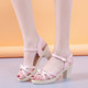 2023 new summer sandals for women's shoes, fashionable and sweet fairy style high heels sandals, open toe thick heels, trendy and versatile