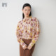 HPLY Hebili 24 autumn new women's hem tightening design short printed shirt jacket
