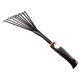 Nine-tooth rake small rake flower soil rake grassland fallen leaves cleaning rake flower gardening vegetable small shovel small hoe rake head