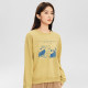 one more printed round neck sweatshirt for women 2025 spring and autumn loose women's clothing 2025 new top Korean style base shirt
