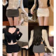 2025 early spring new Korean version of fashionable zipper slim and versatile splicing suit skirt for women's skirt trendy
