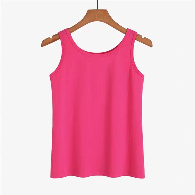 Pure cotton suspender vest female yoga sports inside and outside wearing a leisure large size bottoming shirt
