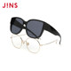 JINS large-frame round-frame sunglasses set with anti-UV sunglasses can be worn with myopia glasses LRF23A175