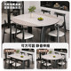 Xinbaili rock table, small household apartment, 2025 new retractable dining table, medieval style solid wood variable round table